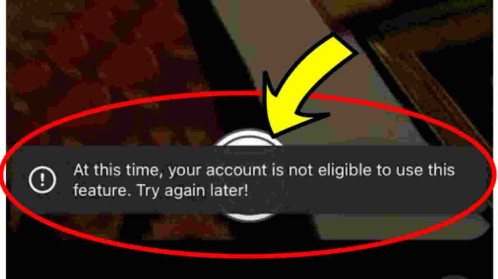 Instagram live at This Time Your Account Is Not Eligible